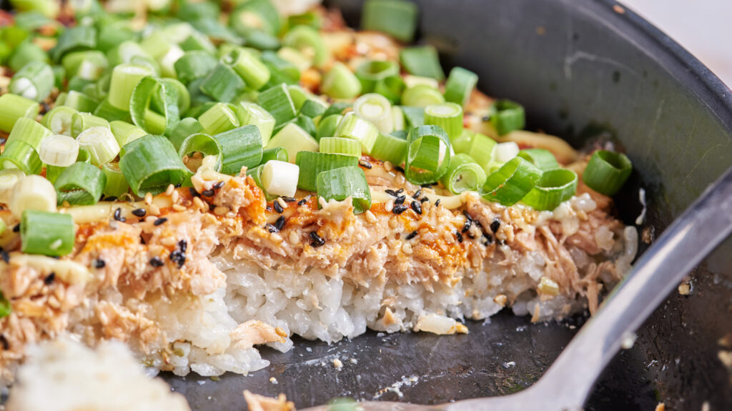 Easy Salmon Sushi Bake