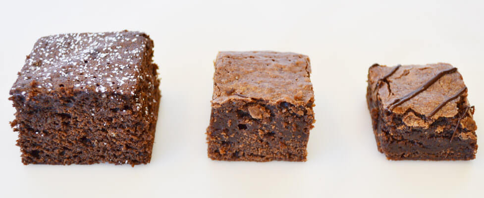 three types brownies