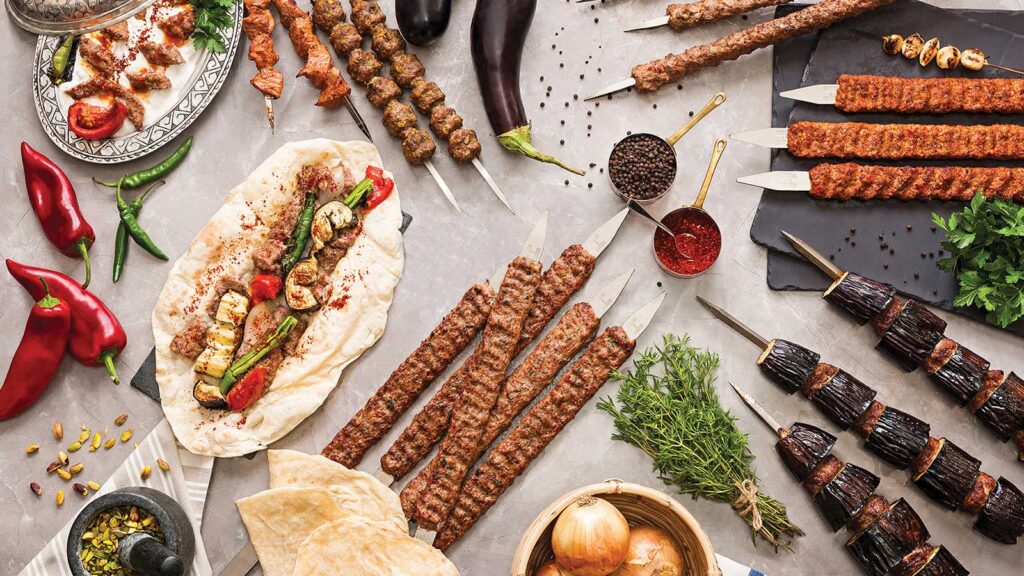 What is a traditional Turkish kebab?