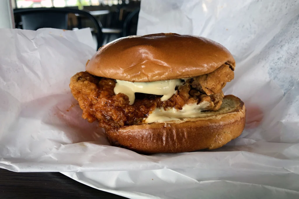 What is the difference between a chicken sandwich and a chicken burger?