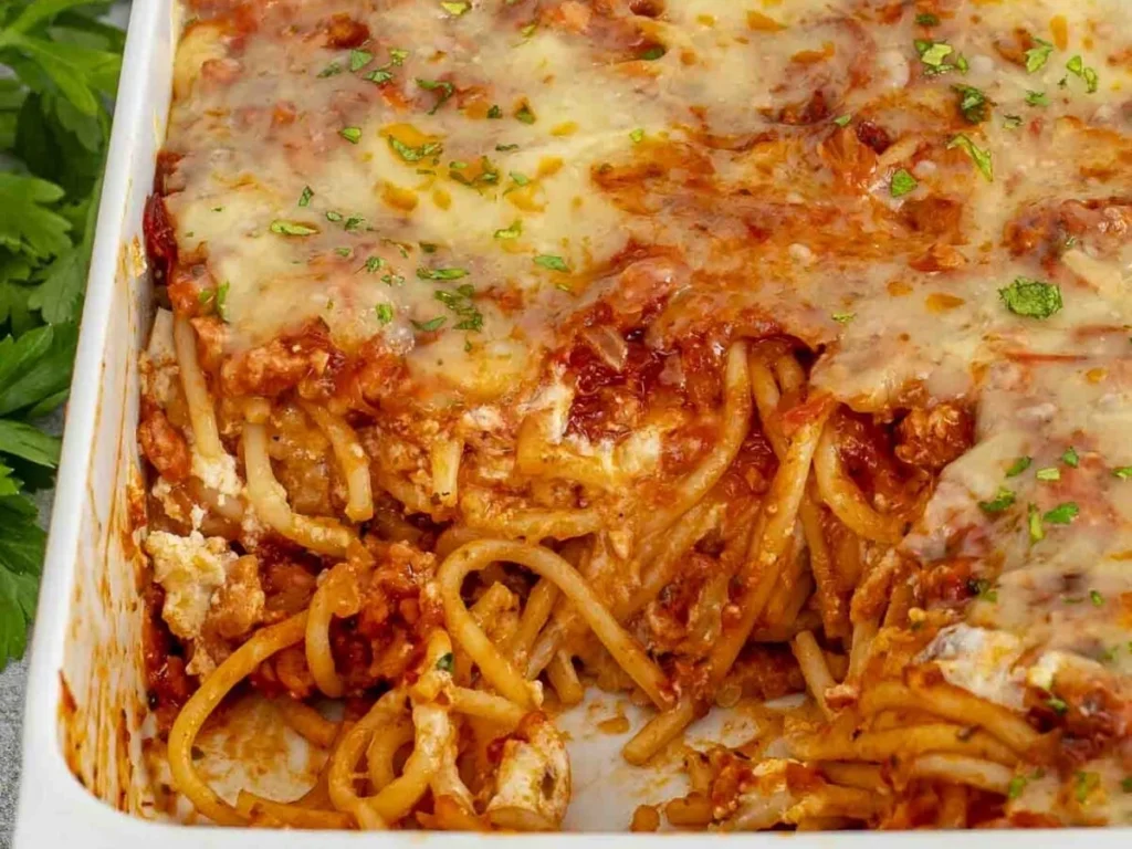 How do you keep baked spaghetti from drying out?