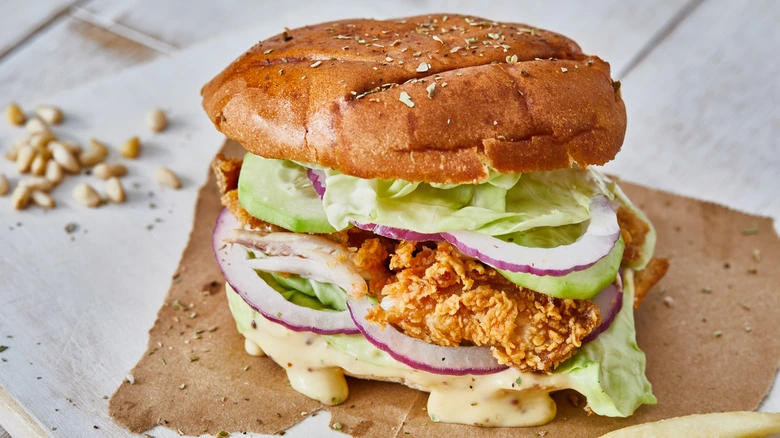 What is the difference between a chicken sandwich and a chicken burger?