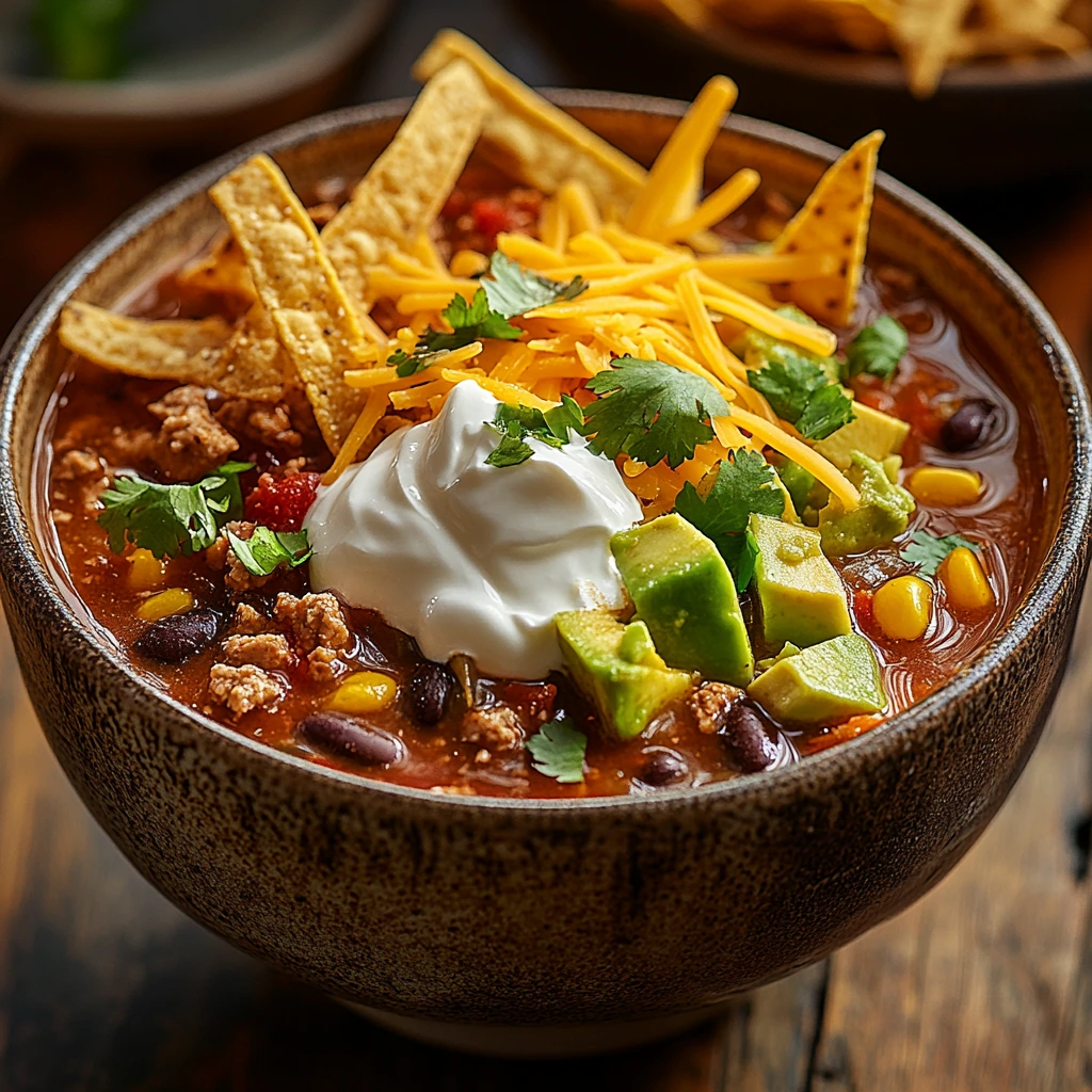 What are the ingredients to taco soup?